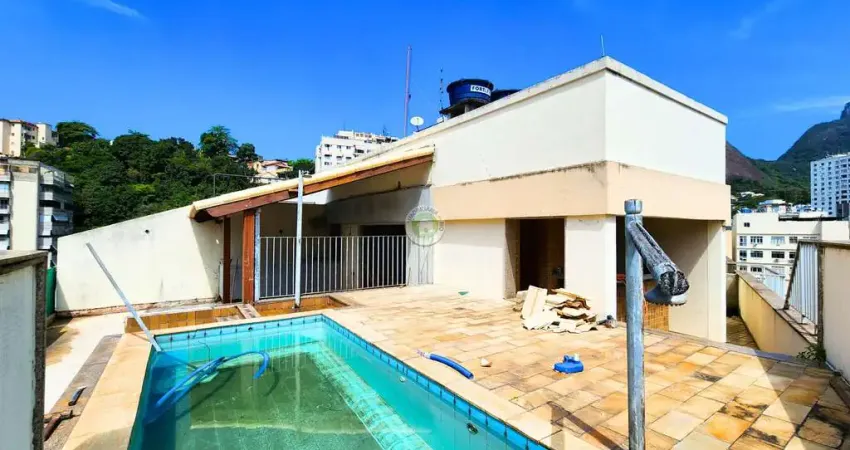 Cobertura de luxo à venda em Laranjeiras, Rio de Janeiro-RJ: 4 quartos, 1 suíte, 2 salas, 3 banheiros, 4 vagas de garagem, 283m².