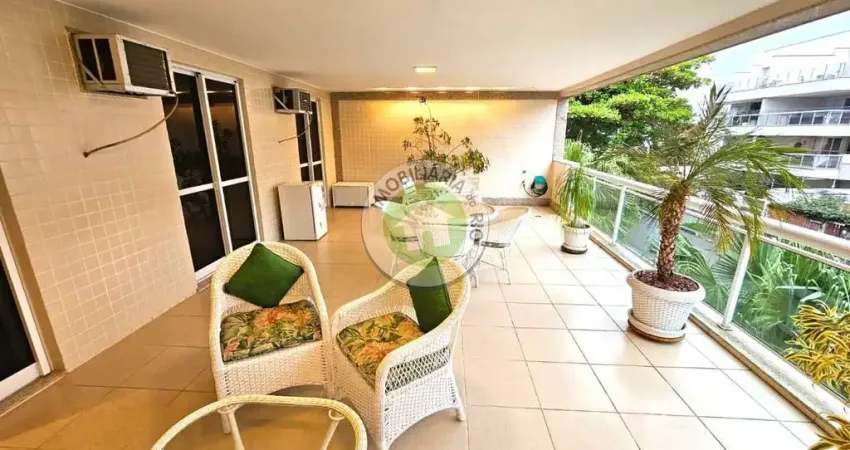 Apartamento para locação no Recreio dos Bandeirantes, Rio de Janeiro-RJ  3 quartos, 1 suíte, 1 sala, 3 vagas de garagem  Alugue Mobiliado