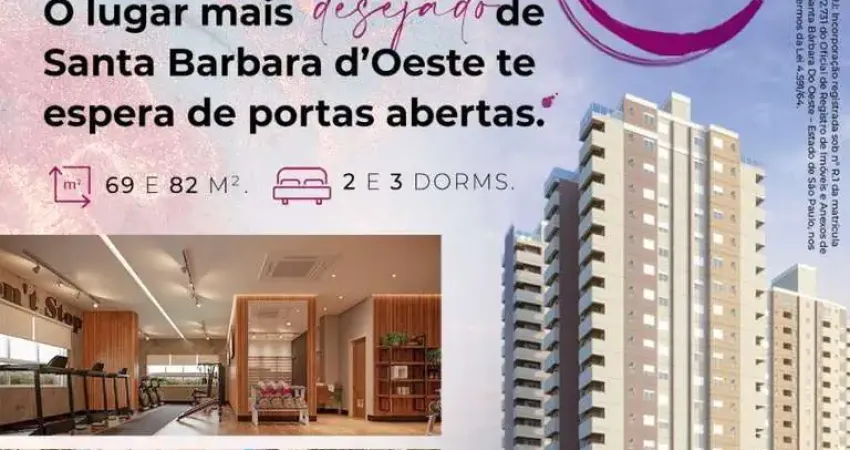 Apartamento 2 dormitórios para Venda em Santa Bárbara D`Oeste, Centro, 2 dormitórios, 1 suíte, 2 banheiros, 2 vagas