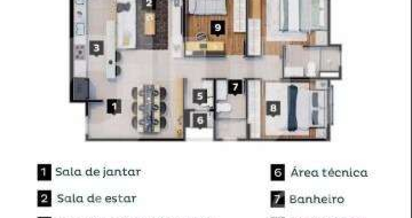 Apartamento com 3 quartos à venda na Avenida Rotary, 201, Vila Brandina, Campinas