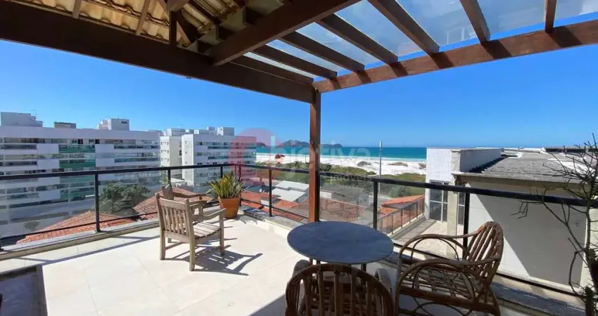 Cobertura duplex, 3 quartos, vista mar Praia do forte - Cabo Frio - RJ