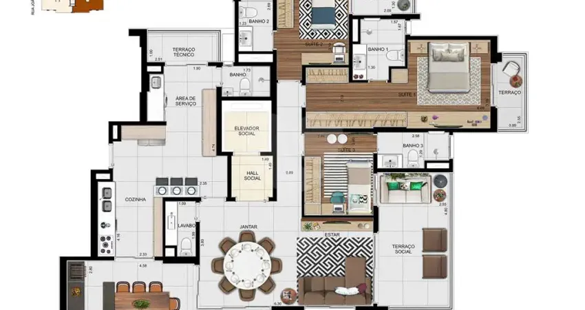 Apartamento com 3 quartos à venda na Rua João Ribeiro, 103, Campestre, Santo André