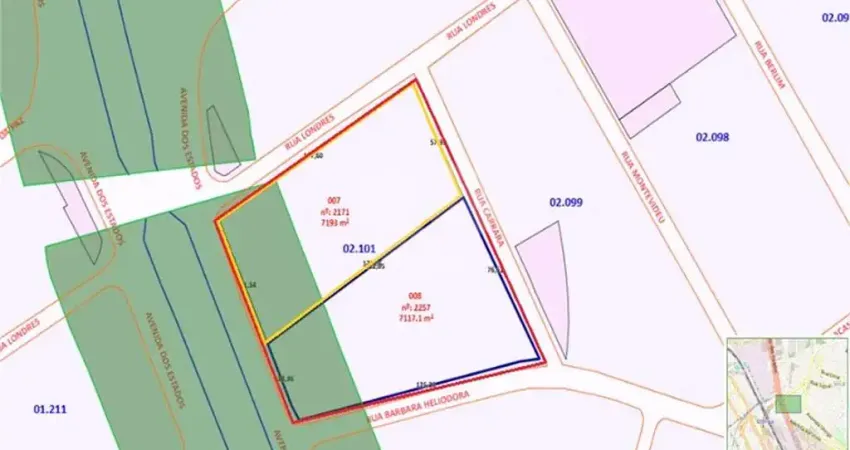 Terreno à venda na Avenida dos Estados, 2171, Santa Teresinha, Santo André