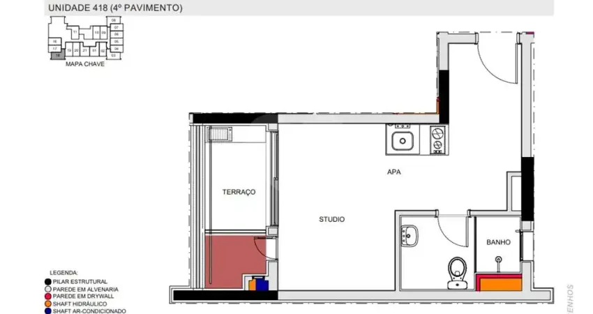 Apartamento com 1 quarto à venda na Rua Martins, 218, Butantã, São Paulo