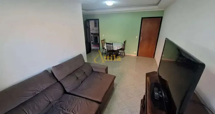 Apto (lado praia), 3 dorms., sacada, 1 vaga, Enseada