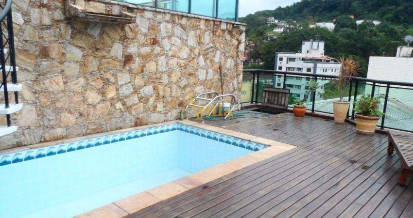 Penthouse com 3 quartos, Enseada, Guarujá - R$ 600 mil, Cod: 358