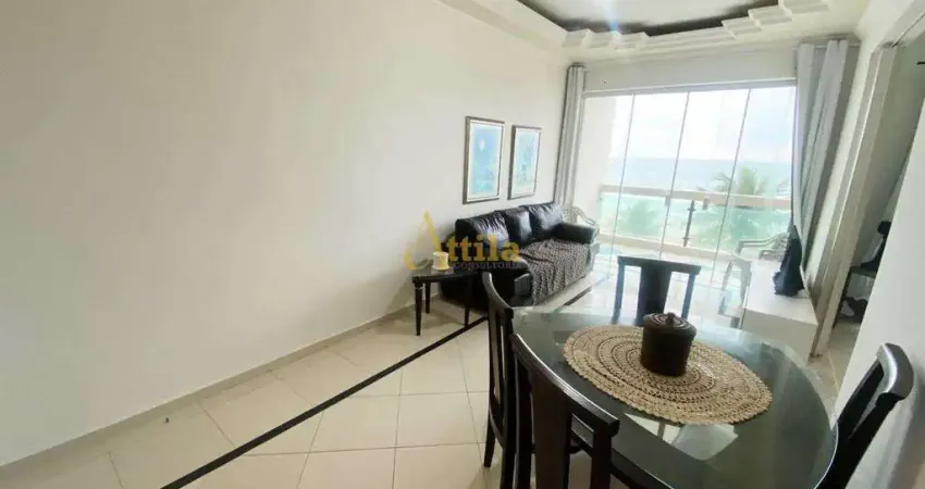 Apto reformado, frente praia Pitangueiras, 1 dorm., sacada