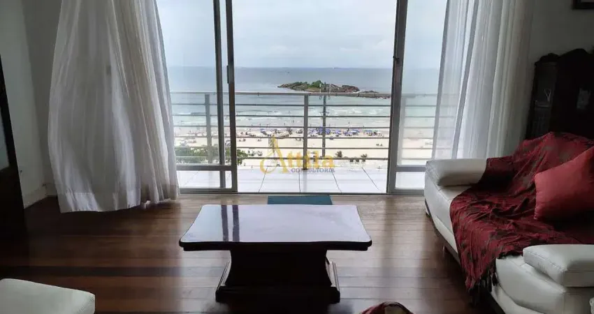 Apto 3 dorms., frente praia, Pitangueiras, Guarujá, 2 vagas