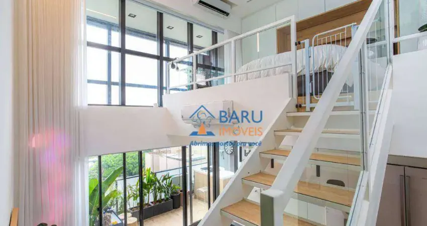 Apartamento duplex com 1 dormitório à venda, 67 m² - campo belo - são paulo/sp