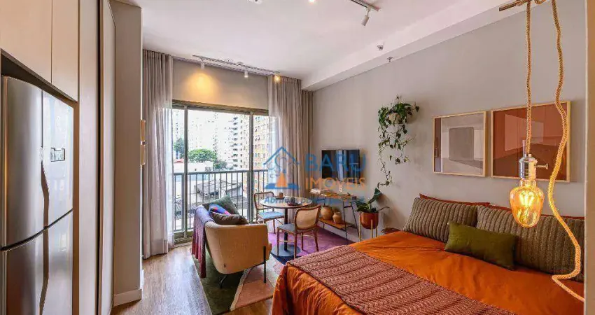 Studio com 1 dormitório para alugar, 25 m² por r$ 3.981,17/mês - santa cecília - são paulo/sp