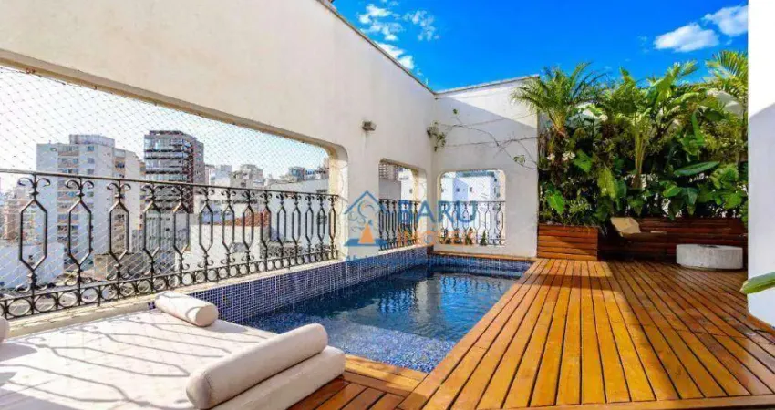 Cobertura com 7 dormitórios à venda, 600 m² por r$ 18.000.000 - jardim américa - são paulo/sp