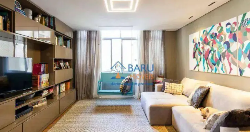 Apartamento com 3 dormitórios para alugar, 116 m² por r$ 9.137,00/mês - santa cecília - são paulo/sp