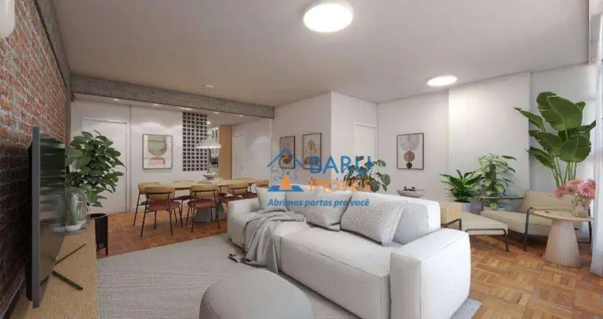Apartamento com 98 m², 2 dormitórios (1 suíte) e 1 vaga, à venda por R$ 1.635.000 - Higienópolis - São Paulo/SP