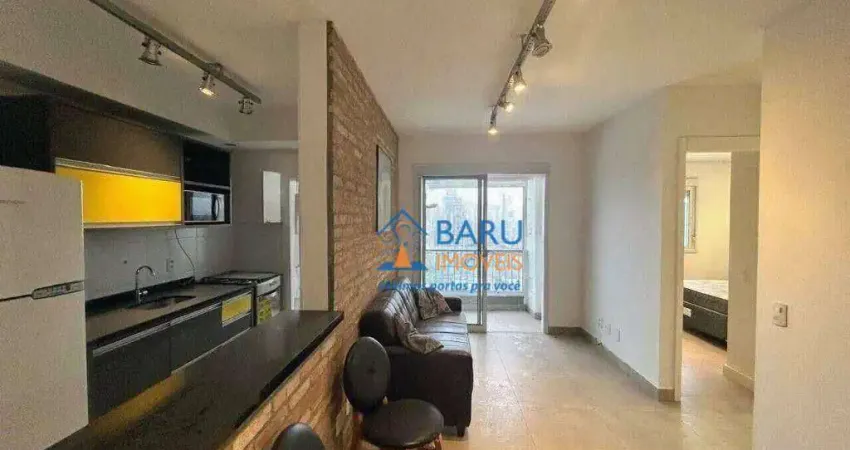 Apartamento mobiliado, com 55 m², 2 dormitórios e 1 vaga para alugar por r$ 4.127/total mensal - brás - são paulo/sp