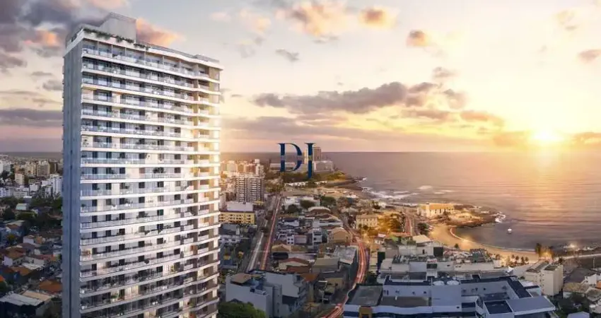 Studio à venda nascente no beach class rio vermelho – andar alto e vista livre