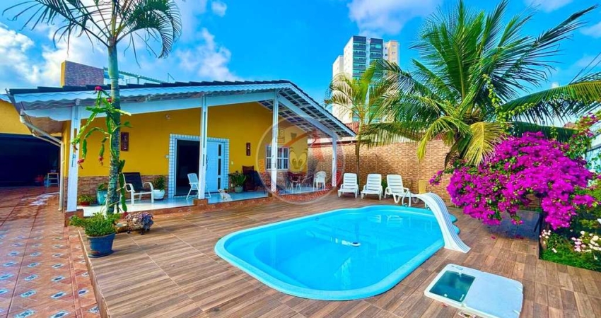 Casa com 4 dorms, Vila Anhanguera, Mongaguá - R$ 750 mil, Cod: 3433-5