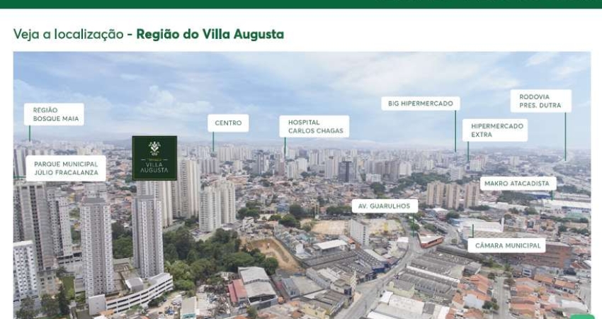 Apartamento para Venda em Guarulhos, Vila Augusta, 2 dormitórios, 1 suíte, 1 banheiro, 1 vaga