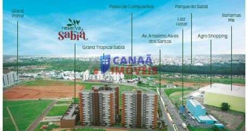 Reserva do Sabiá - Apartamentos 2/4 sendo 1 suíte reversível, sacada, elevador, lazer de clube, próximo ao parque do sabiá