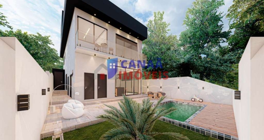 Casa sobrado, condomínio Terras Alpha - em construção