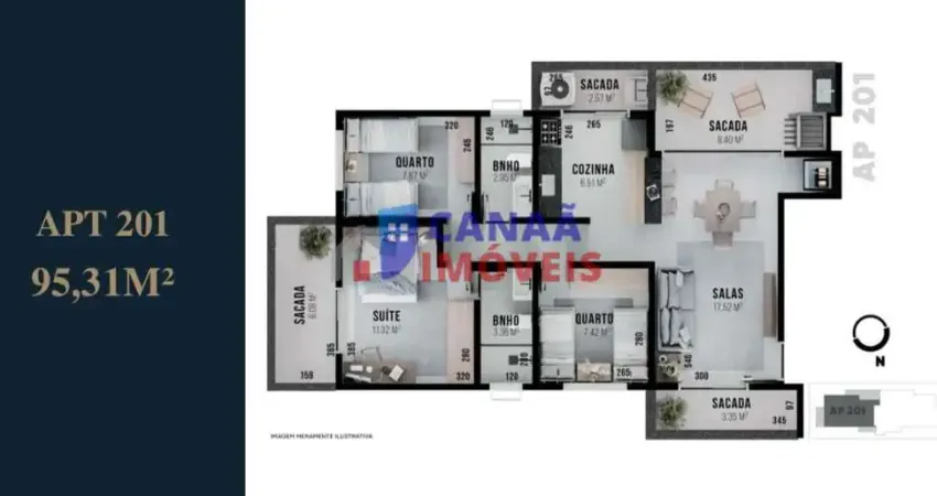 Apartamento Alto Padrão, 3 quartos