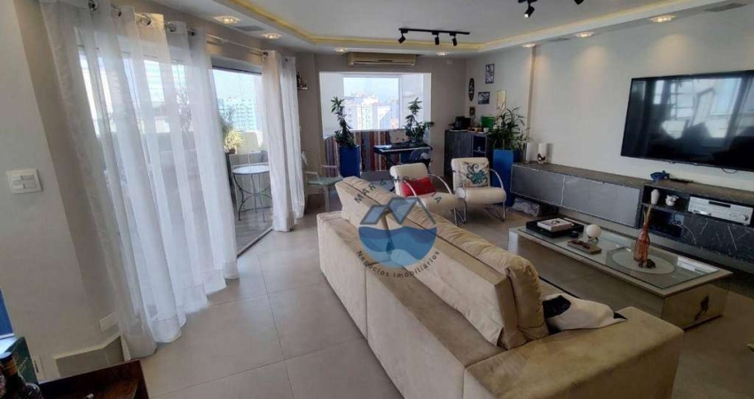 BELÍSSIMA COBERTURA – PONTA DA PRAIA, 289M² - 2 SUÍTES, 2 VAGAS DE GARAGEM – ELEVADOR PRIVATIVO – PISCINA – SOLARIUM
