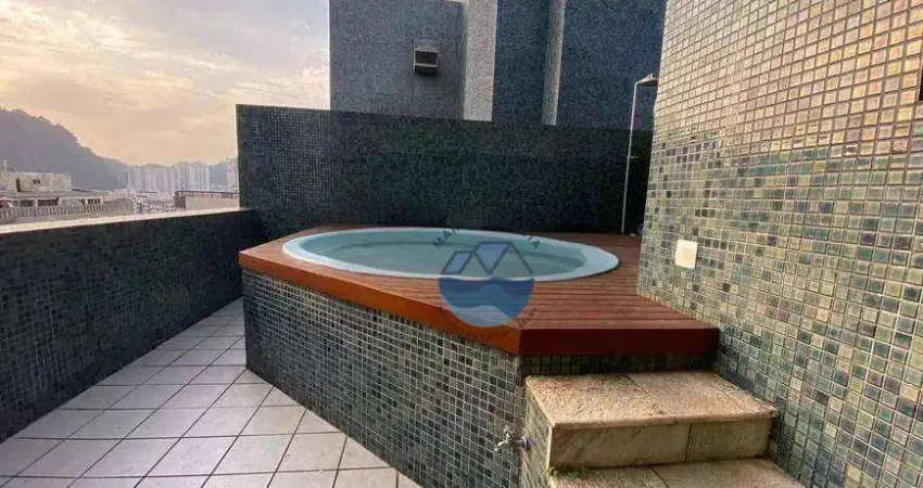 Cobertura com 2 dormitórios à venda, 150 m² por R$ 1.300.000,00 - Gonzaga - Santos/SP