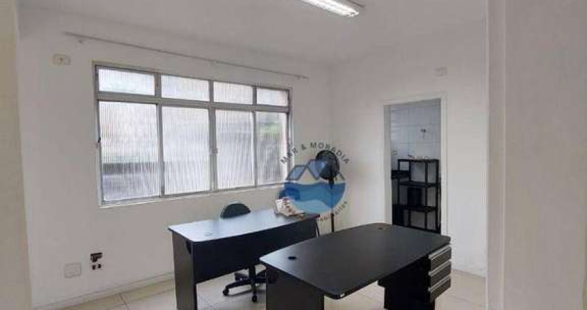 Sala, 90 m² - venda por R$ 340.000,00 ou aluguel por R$ 3.000,02/mês - Centro - Santos/SP