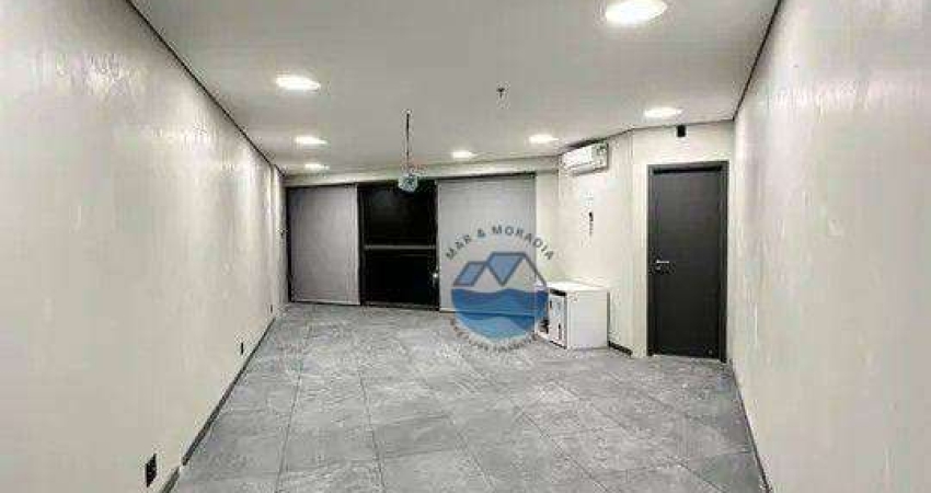 Sala para alugar, 42 m² por R$ 2.588,00/mês - Valongo - Santos/SP