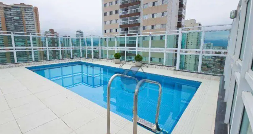 Apartamento de alto padrão para locação e venda de 1 quarto com suíte e lazer completo no embaré em santo (sp)