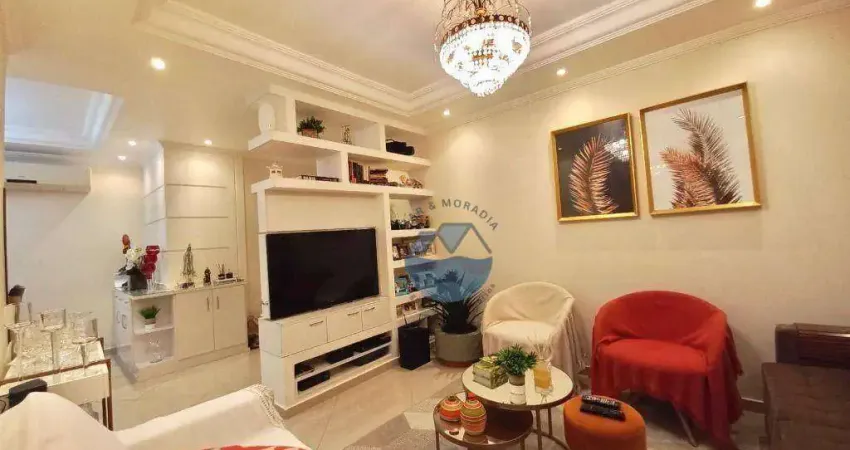 Apartamento com 2 dormitórios à venda, 124 m² por r$ 900.000 - josé menino - santos/sp