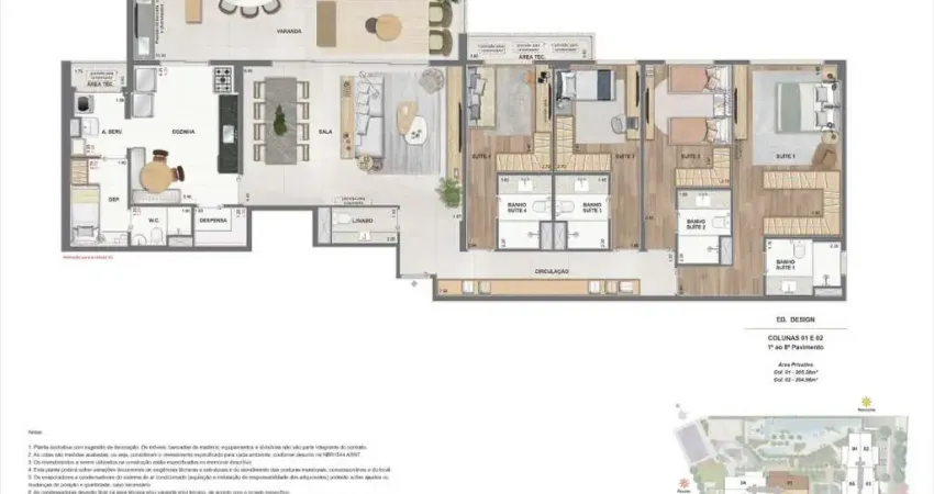 Oportunidade: Apartamento na Barra da Tijuca, Cond. CONCEPT, 4 suítes, 204m, 3 vagas, lindo lazer
