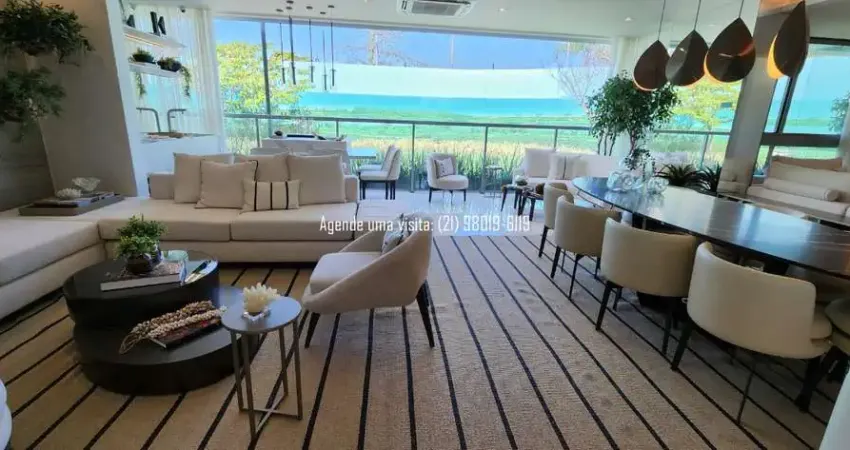 Oportunidade: apartamento de 4 suítes, na barra, atlântico golf, 175m², em frente ao golf e mar