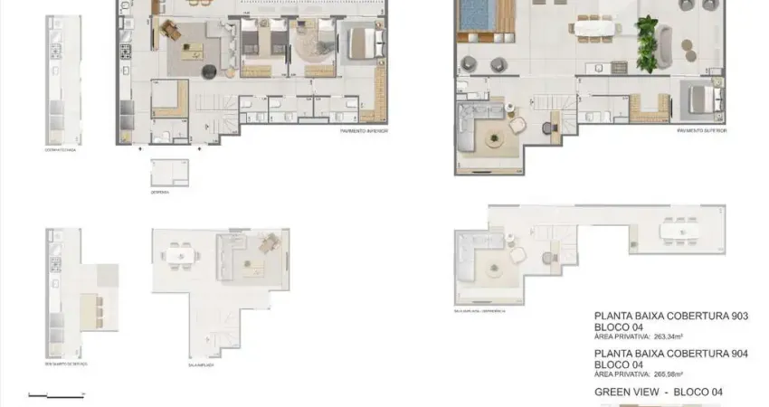 Lançamento, entrada 8%: cobertura de 4 quartos, green park barra, terreno antigo extra