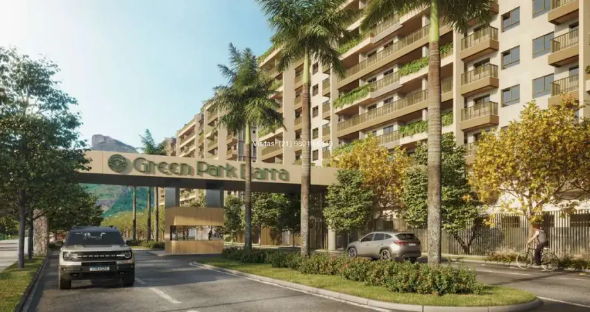 Lançamento, entrada 8%: apartamento de 2 quartos, green park barra, terreno antigo extra