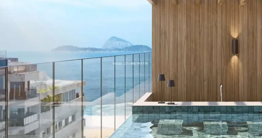 Apartamento no Leblon, Condomínio GUILHEM, Construtora MOZAK, com lazer e piscina vista mar