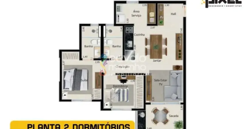 Apartamento á venda com 2 quartos, 71 m² - pixel residence - vila monte alegre.