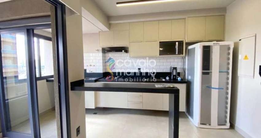 Apartamento mobiliado de 63m² com 1 quarto e 1 vaga de garagem no Jardim Califórnia.