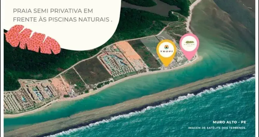 Últimas unidades flats 3quartos na Beira-mar de muro alto