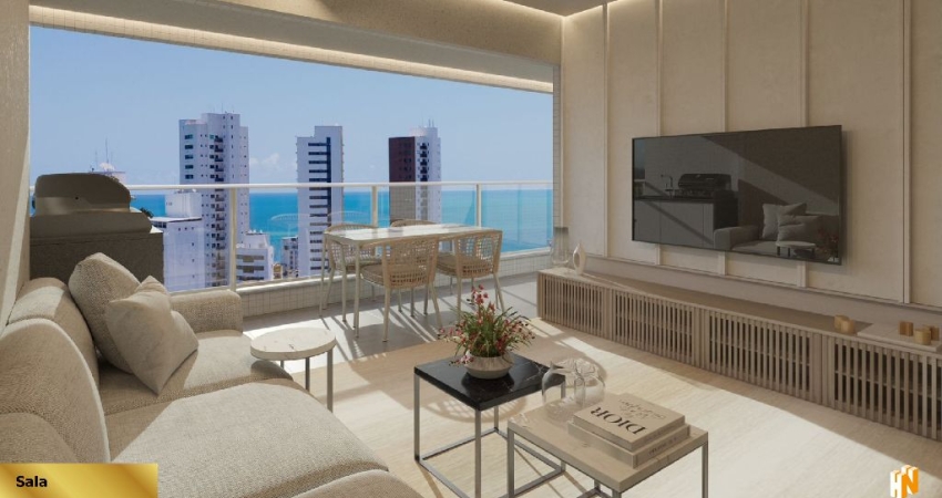 Apartamento vista mar 03 quartos, 84m², 02 vagas em BV