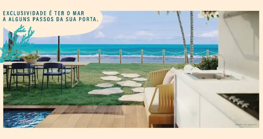 02 Quartos pé na areia, frente mar, 89m², ultima unidade