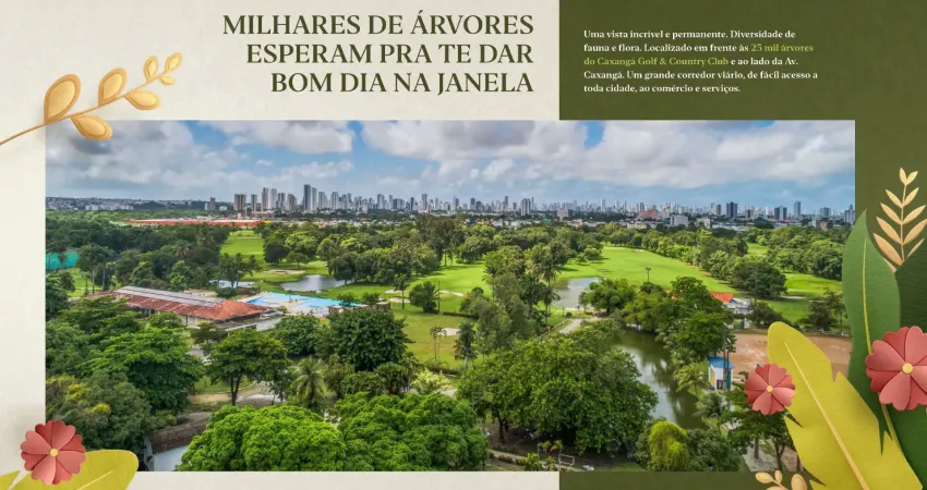 Apartamento, 02 quartos, 01 suíte, alto padrão com muito verde