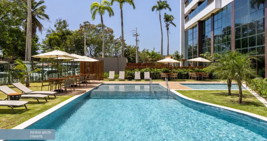 Apartamento na varzea com muito verde, 02 quartos, suíte e vaga de garagem