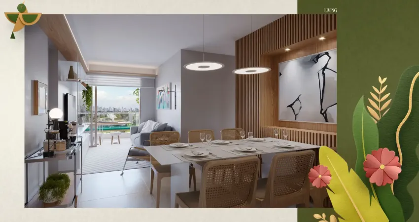 Apartamento, 02 quartos, 01 suíte, varanda, muito lazer e verde para seu conforto