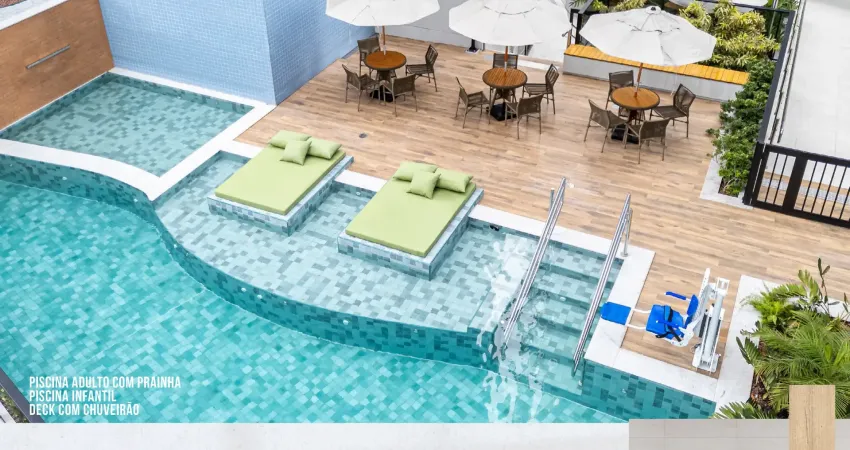 Apartamento, 02 quartos, uma vaga de garagem, 01 suíte, com lazer completo