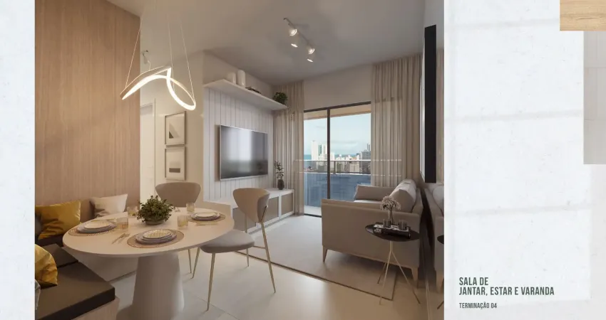 Apartamento 02 quartos, uma suíte, lazer no rooftop, uma suíte