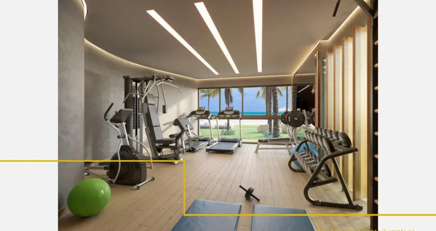 Apartamento, pé na areia um quarto, varanda frente mar, vaga de garagem