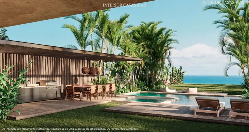 Casa pé na areia, frente mar, 06 suítes, 04 vagas, um paraiso lhe aguardando