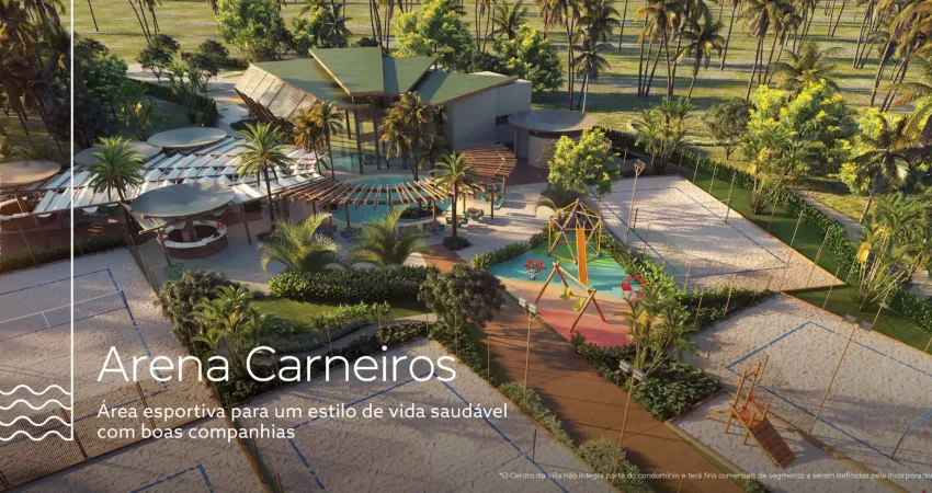 Apartamento em carneiros, acesso e serviços na areia, uma opção de investimento