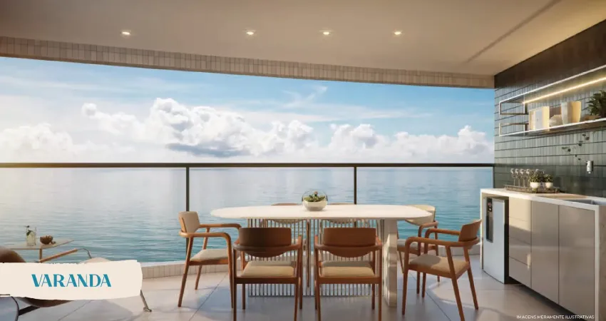 Apartamento,04 quartos, 02 suítes, 03 vagas, pé na areia alto padrão