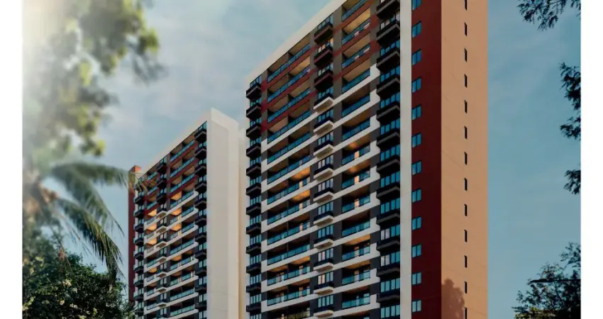 Apartamento 02 quartos, varanda integrada com a cozinha na caxangá